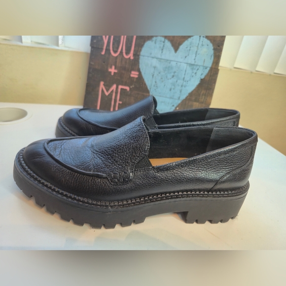 Caslon Black Leather Loafers - Picture 1 of 8